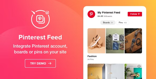 Plug-in WordPress para feed do Pinterest