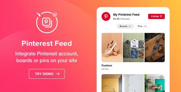 البرنامج المساعد لتغذية Pinterest ووردبريس