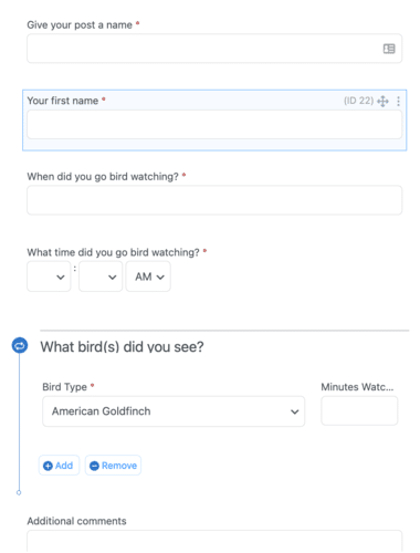 Formulir pengamatan burung