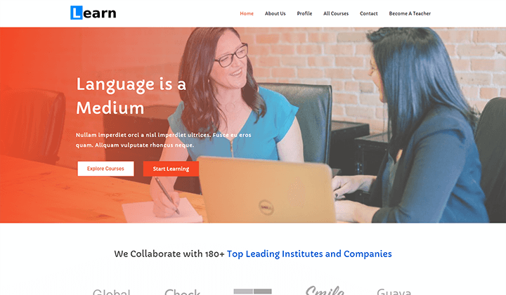 Learning Management is one of the best online course WordPress themes.