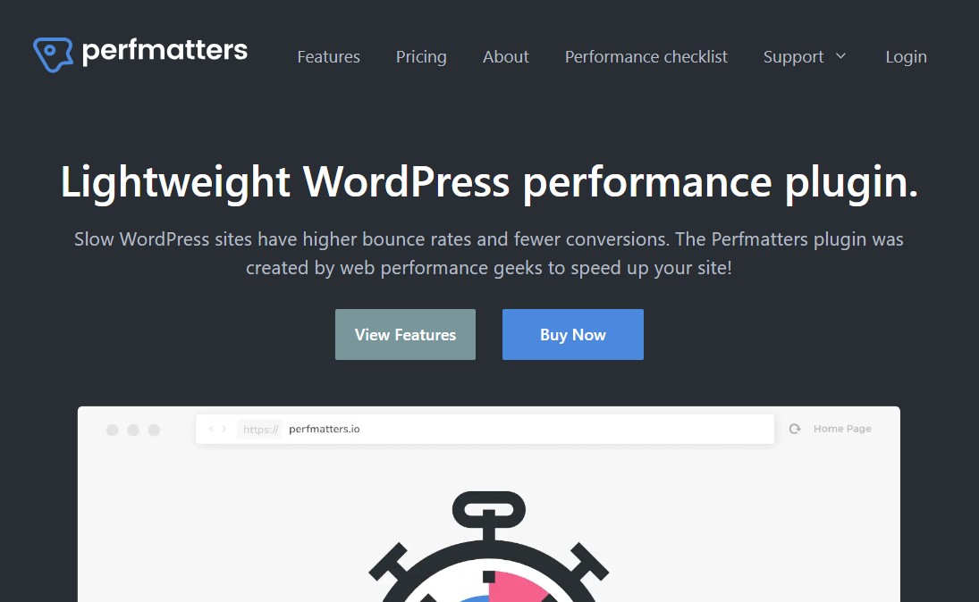 Perfmatters - WordPress 用 Web パフォーマンス プラグイン