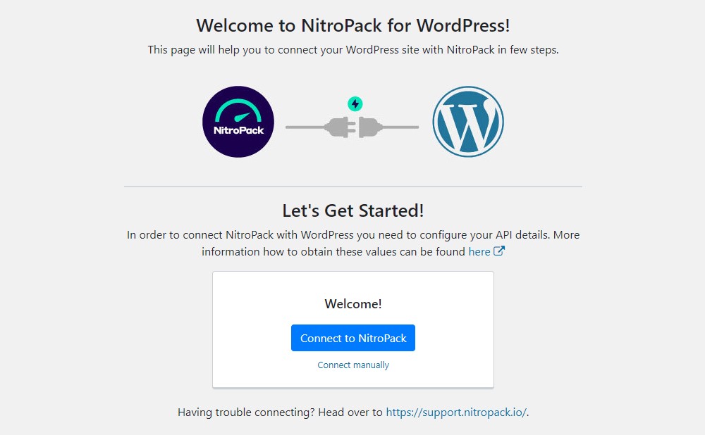 Conecte o site WordPress ao NitroPack