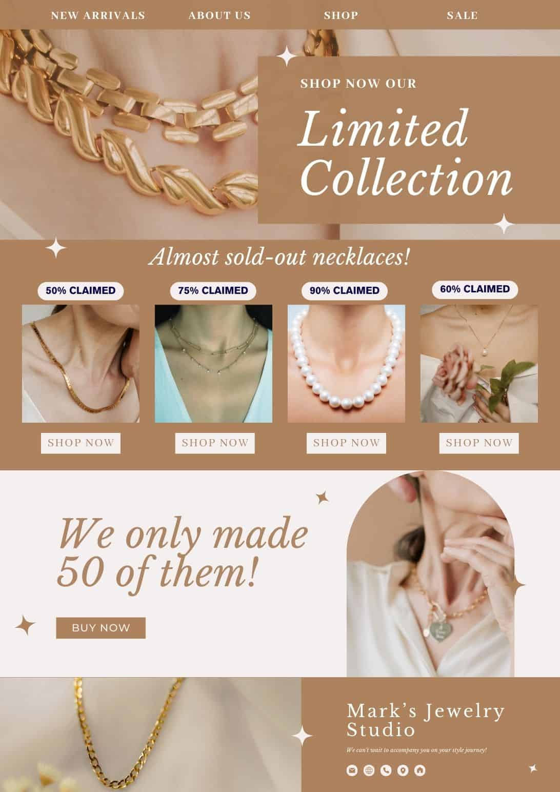 email_jewelry bülten örneğinizle nasıl kıtlık yaratabilirsiniz?