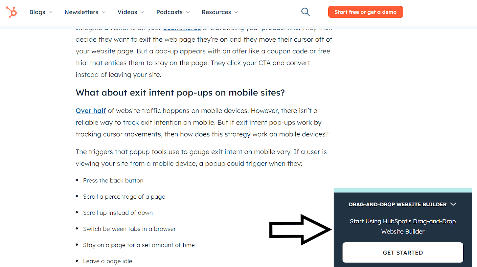 campanii de intenție de ieșire popup_exit popups_sticky mesaje