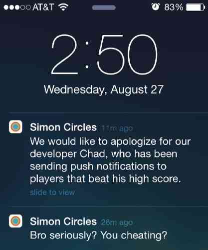 SimonCircles 創意推播通知