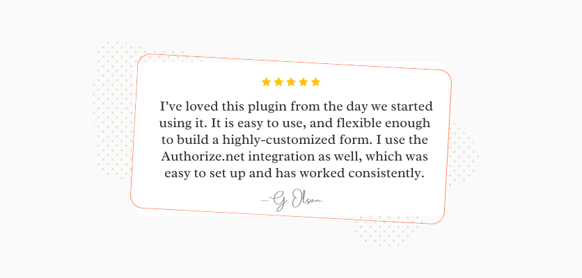 Testimonio del complemento de WordPress Authorize.net