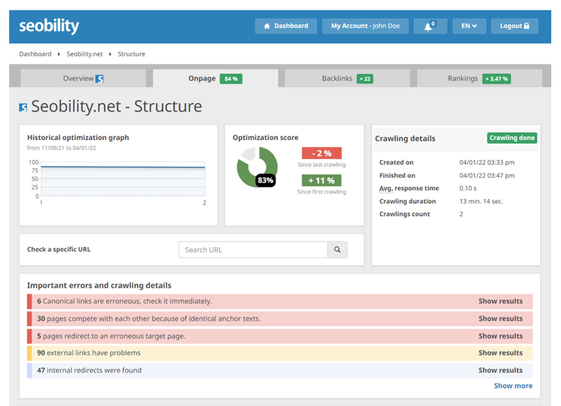 Seobity web sitesi denetimi