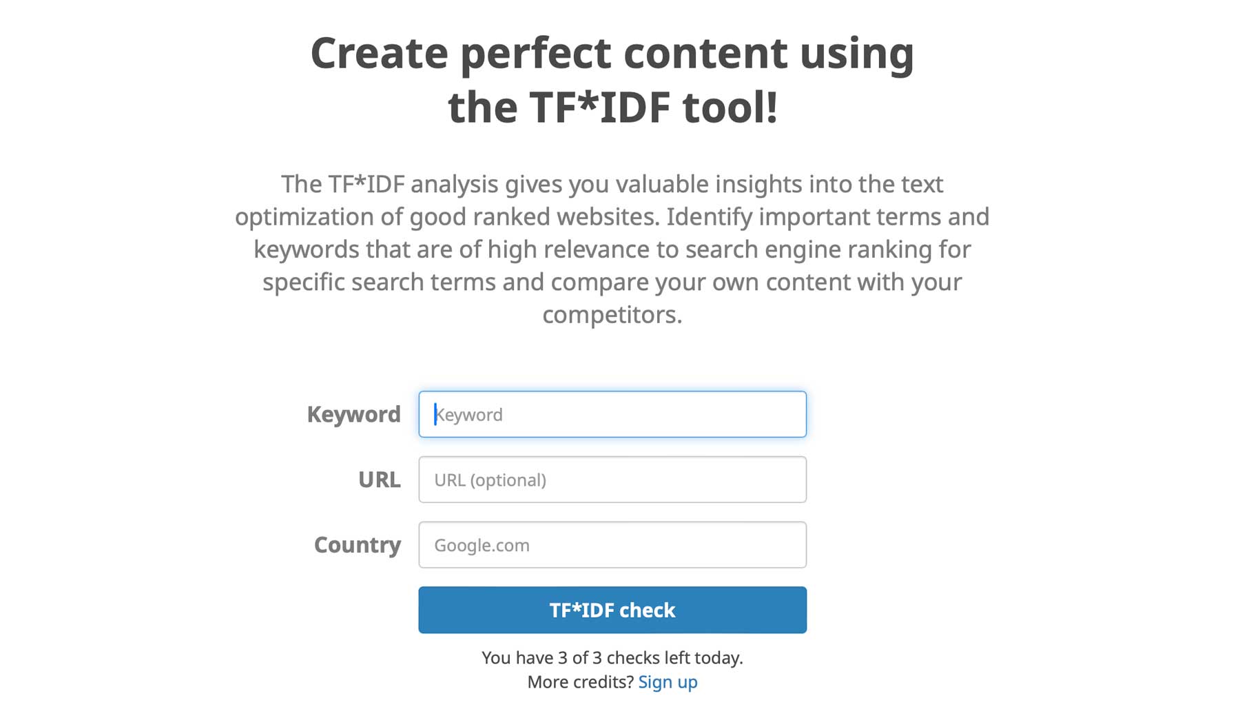 Seobity TF-IDF aracı