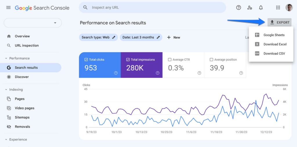 下載 SEO 報告的 google 搜尋控制台數據