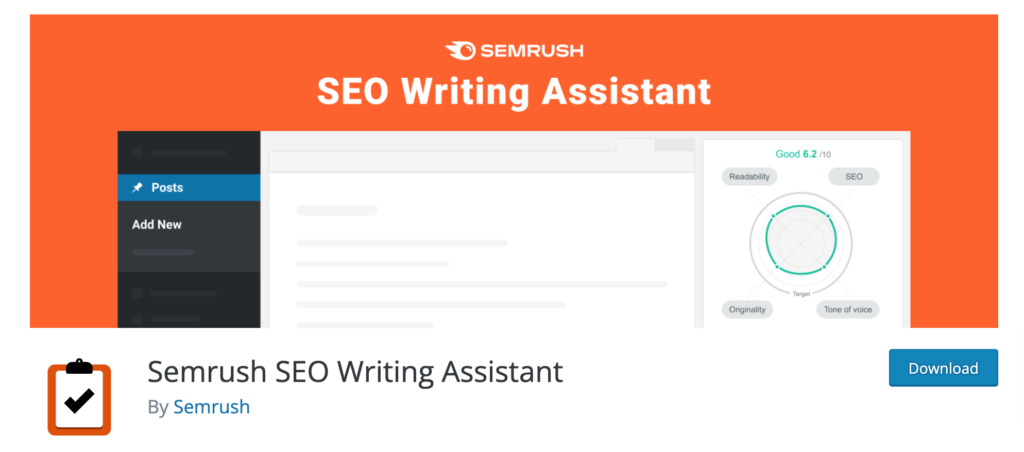 这是 Semrush SEO 插件的截图