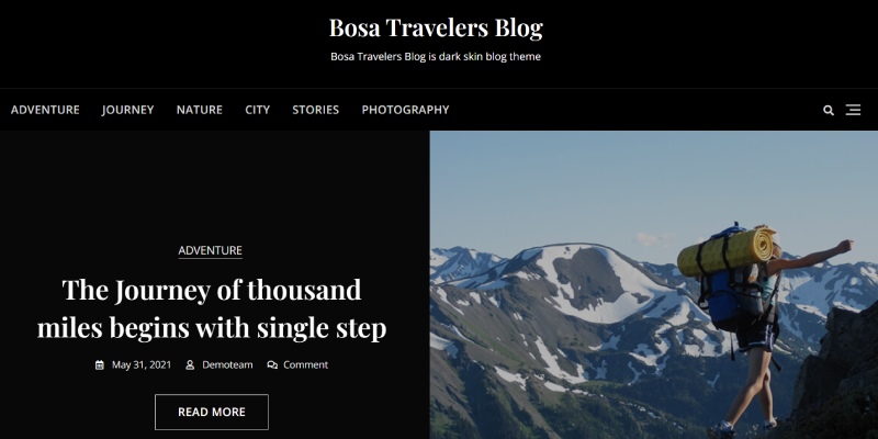 Bosa Travelers Blog – Bosa Travelers Blog is dark skin blog theme