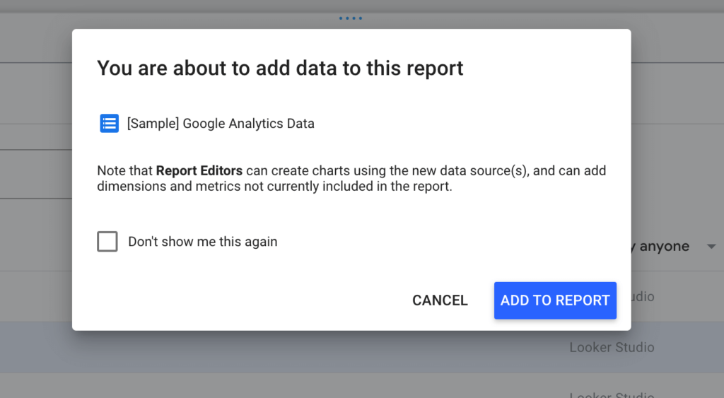 Aceasta este o captură de ecran cu adăugarea datelor la raport