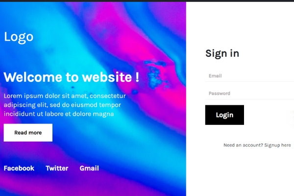 Bootstrap 4 Awesome Bootstrap Login From Example 1