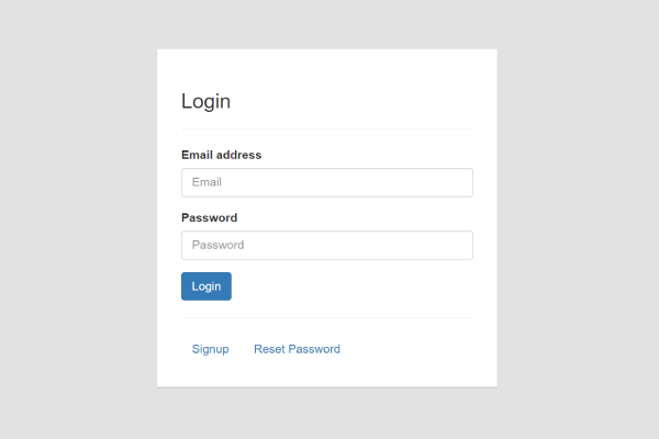 Bootstrap 3 Centered Login