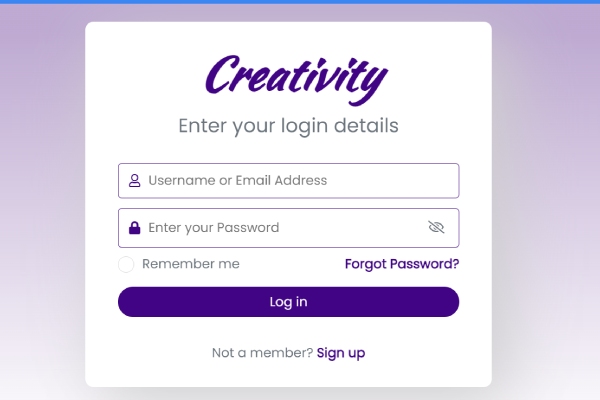 Bootstrap 5 Fancy user login form snippets fullscreen GoSnippets