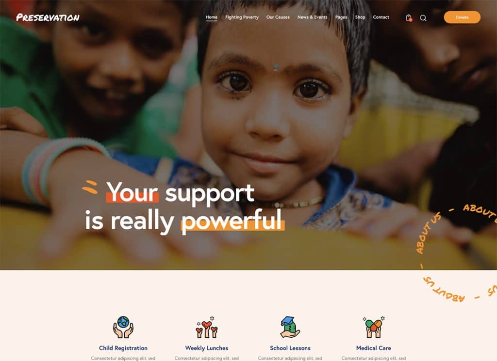 Erhaltung – Non-Profit- und Ökologie-WordPress-Theme