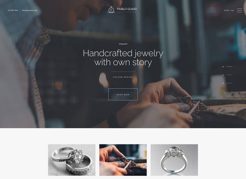 Pablo Guadi - 寶石設計師和手工珠寶線上商店 WordPress 主題