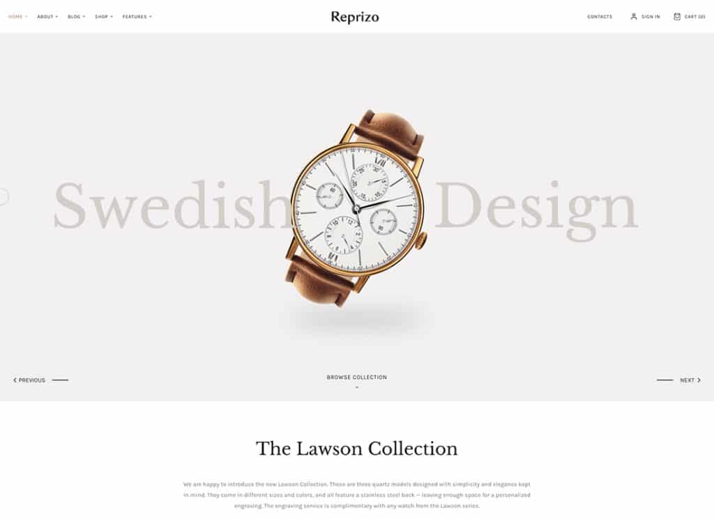 Reprizo – Schmuck- und Uhrengeschäft-WordPress-Theme