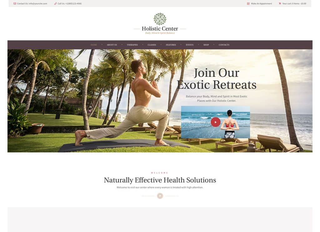 Holistic Center – Wellness- und Spa-Salon-WordPress-Theme