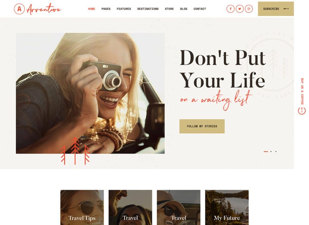 Avventure – Persönliches Reise- und Lifestyle-Blog-WordPress-Theme