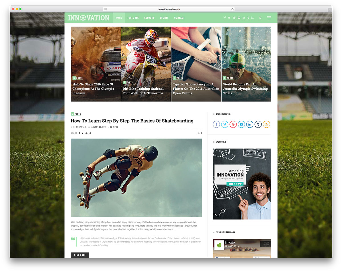 innovation-sport-blog-website-template