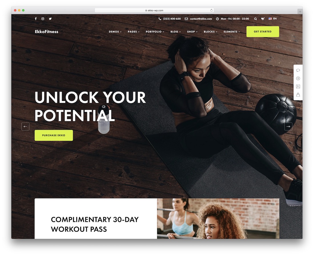 Ekko WordPress-Sportthema