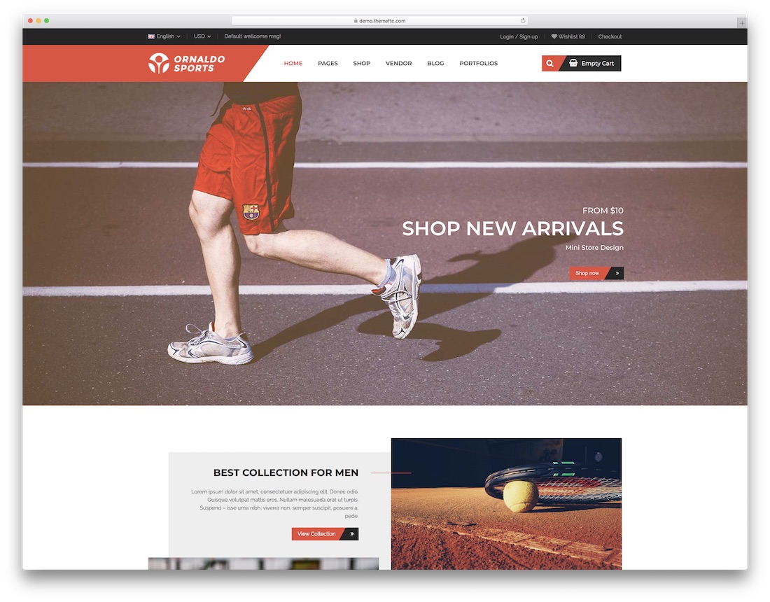 tema sport ornaldo wordpress