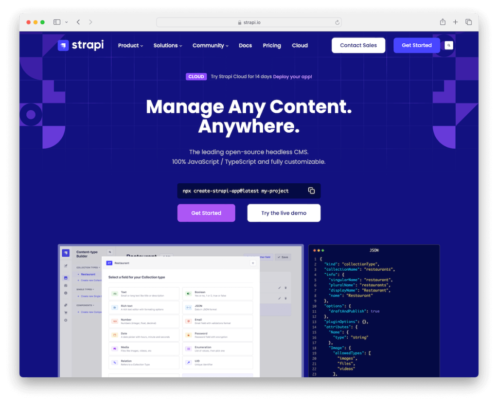 Strapi CMS 應用程式