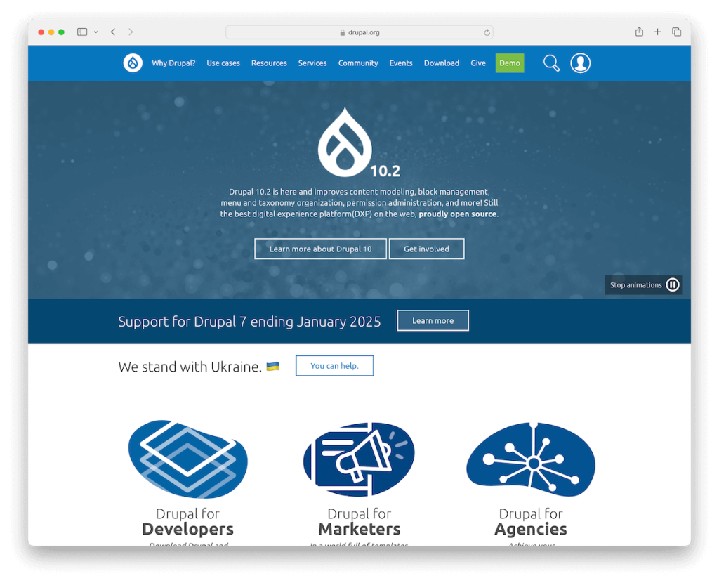 Drupal マルチサイト CMS