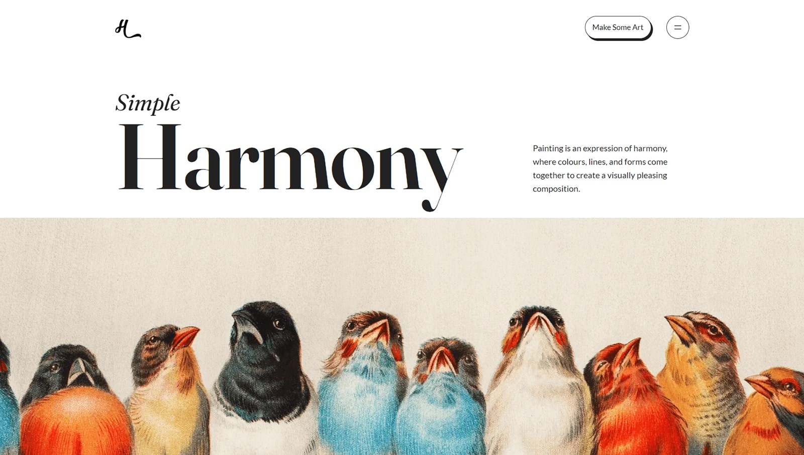 Representasi Simple Harmony, tema WordPress FSE yang ramah SEO dan mudah diedit.