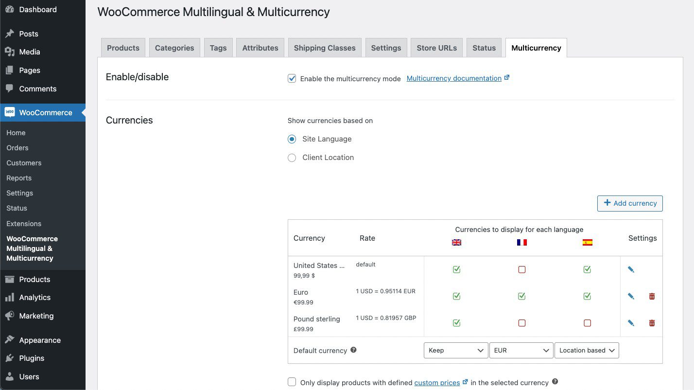 Woo - WooCommcerce multilingv