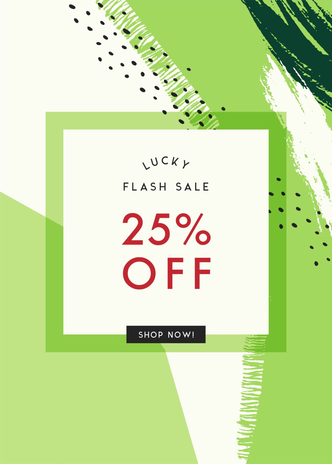 St. Patrick's Day flash sale promotion