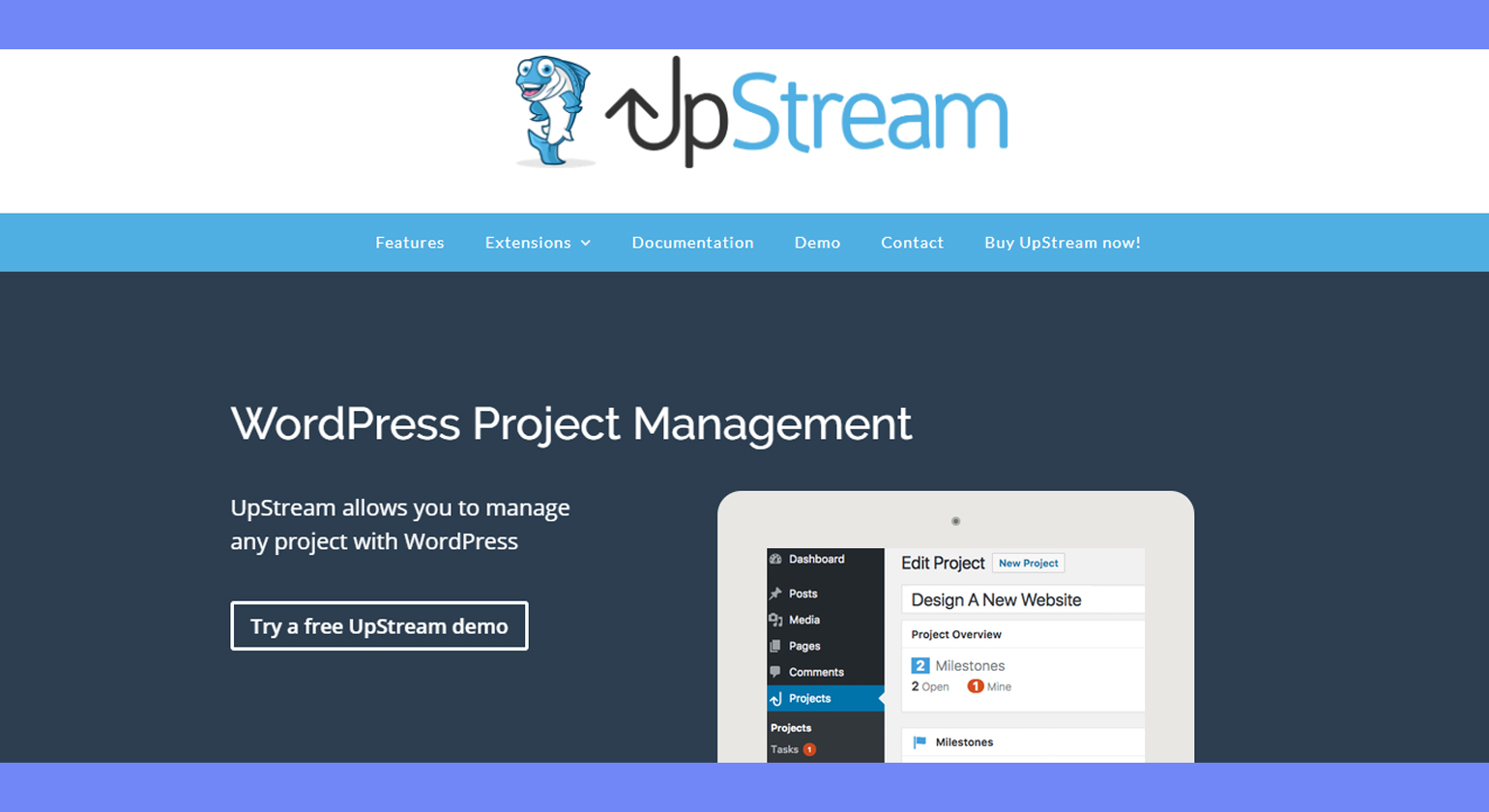 這是Upstream_Project Management Software 要求的螢幕截圖