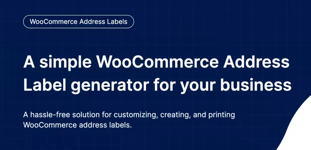 Etiquetas de endereço WooCommerce da Webtoffee