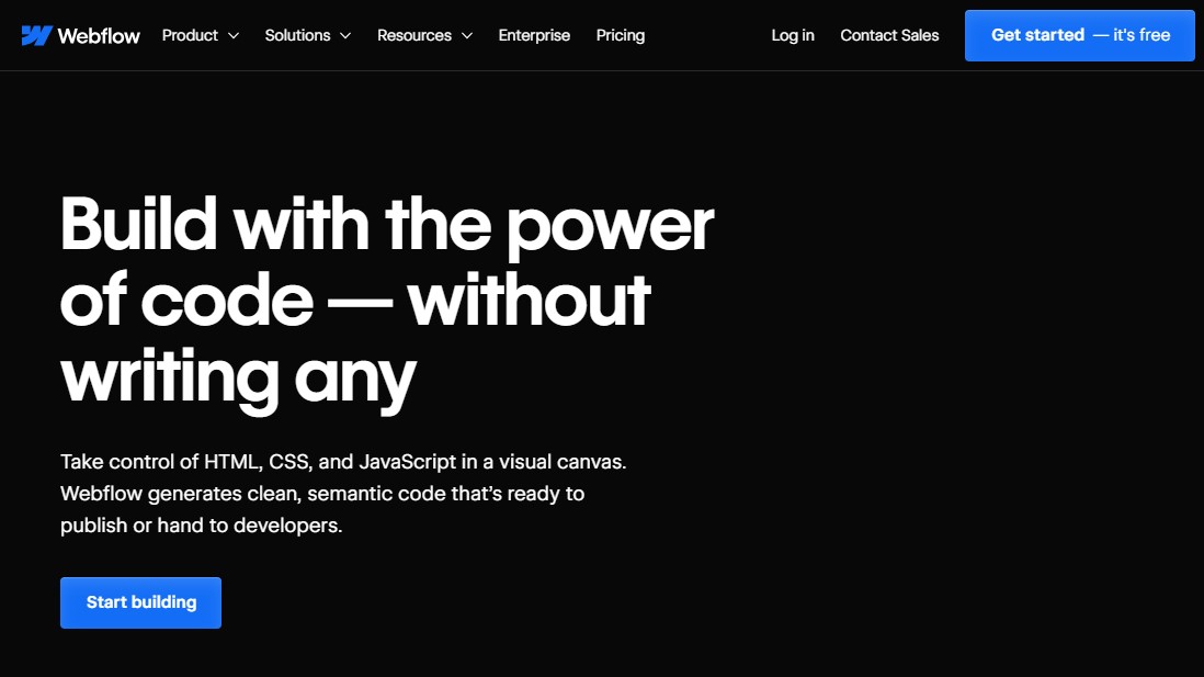 Webflow: creador de sitios web visuales