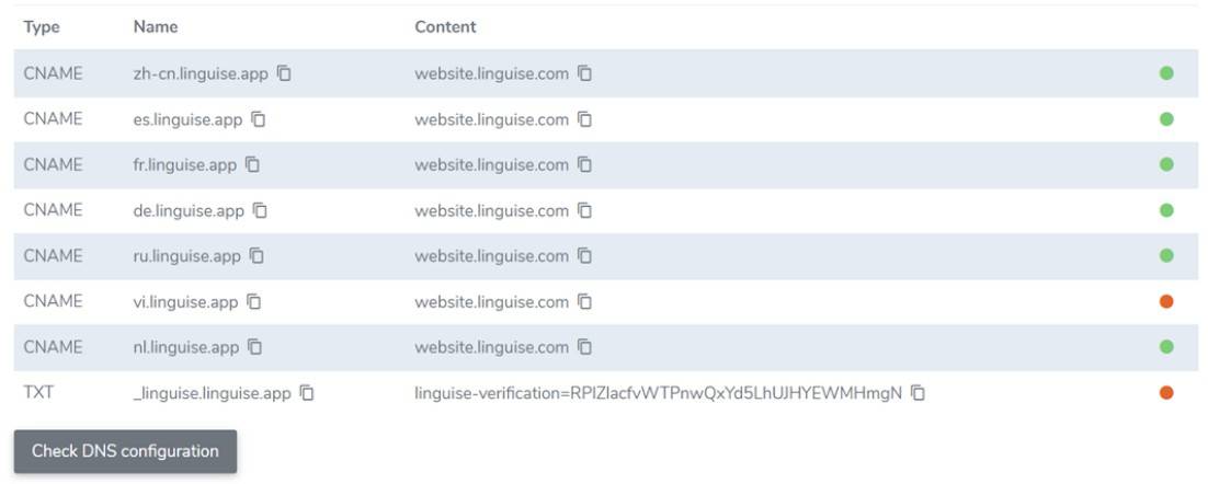 Configuration DNS Langue