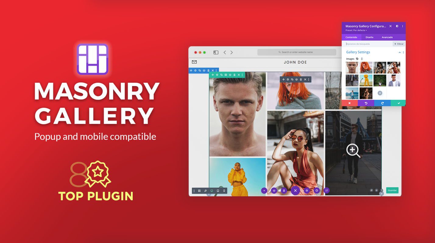 ปลั๊กอิน Divi Gallery ที่ดีที่สุด - รูปภาพเด่นของ Divi Masonry Gallery