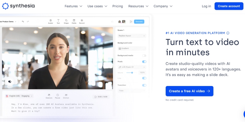 Best AI Video Generator in 2024 Synthesia 1