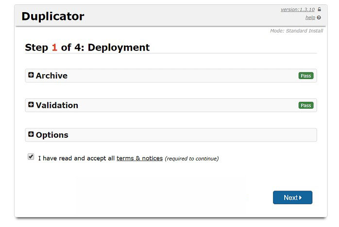 Duplikator-Installationsprogramm