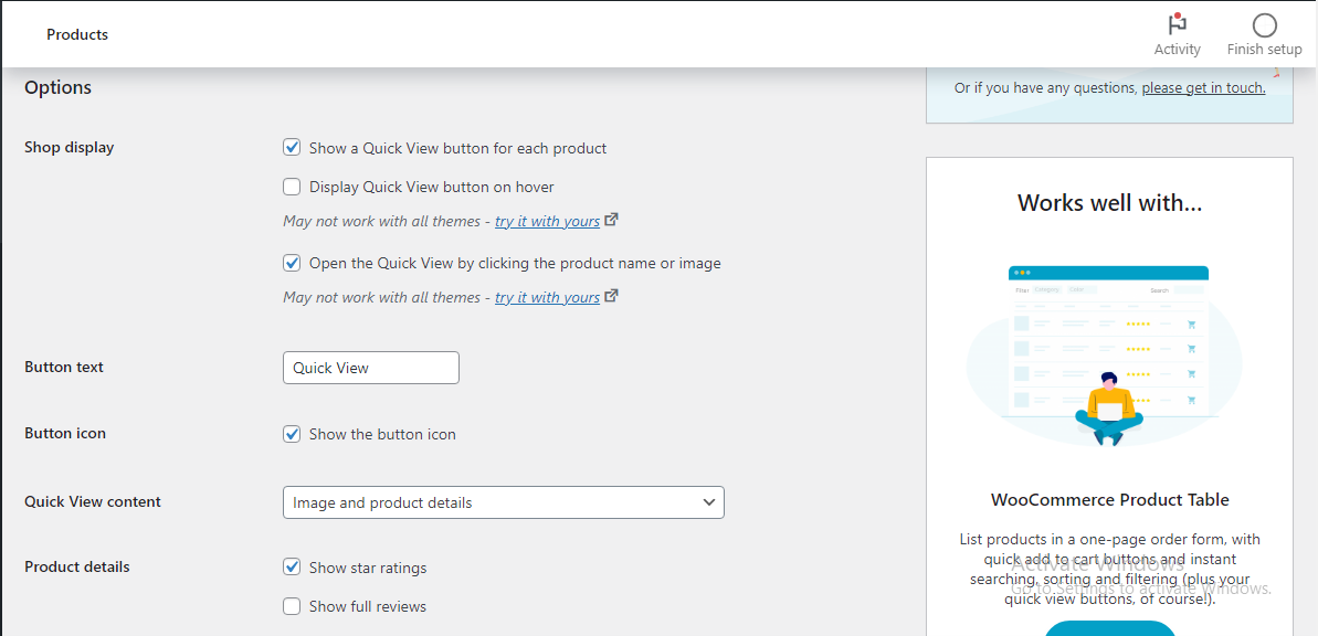 การตั้งค่า WooCommerce Quick View Pro