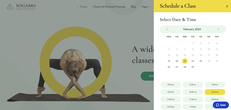 Tema responsivo de yoga - Fuente: Yogamo