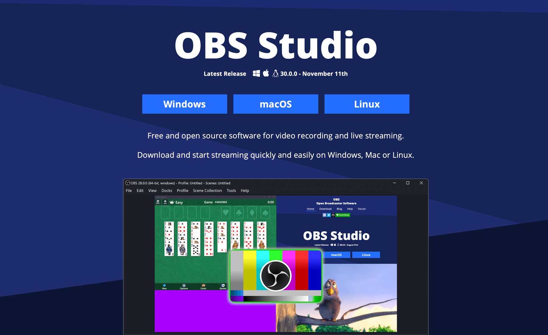 Программа для записи экрана OBS Studio