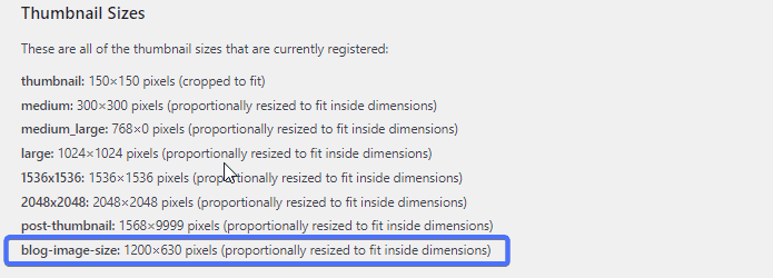 Dimensioni delle miniature