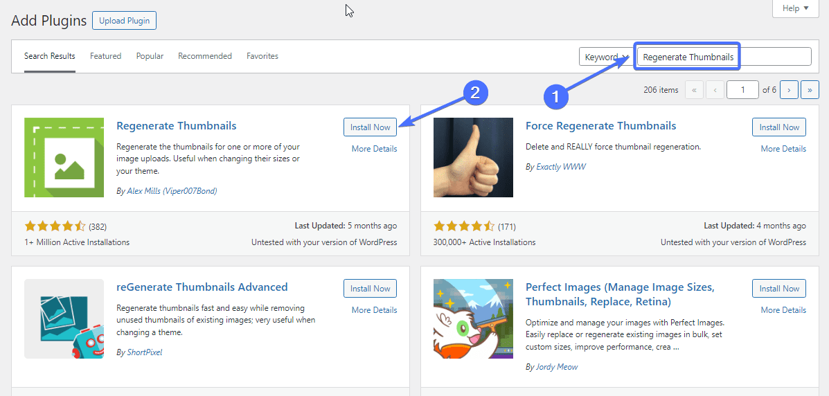 Rechercher et installer le plugin