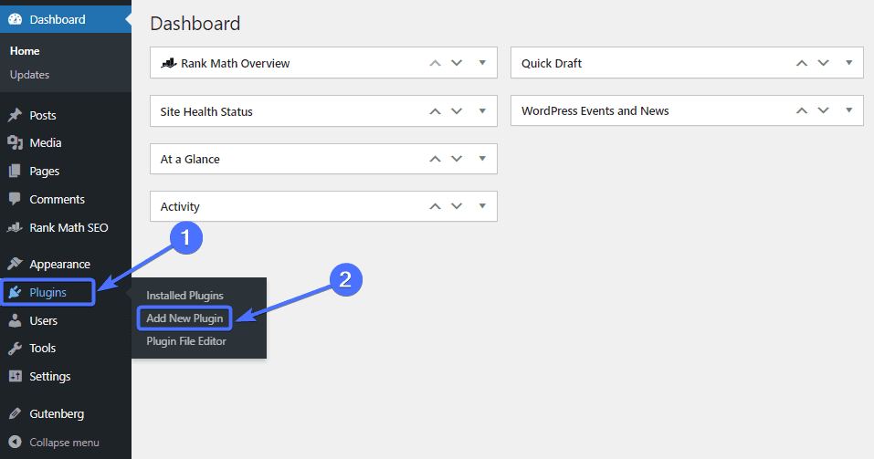 Page Ajouter de nouveaux plugins