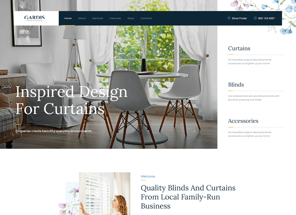 Gardis | Thème WordPress pour stores et rideaux Studio & Shop