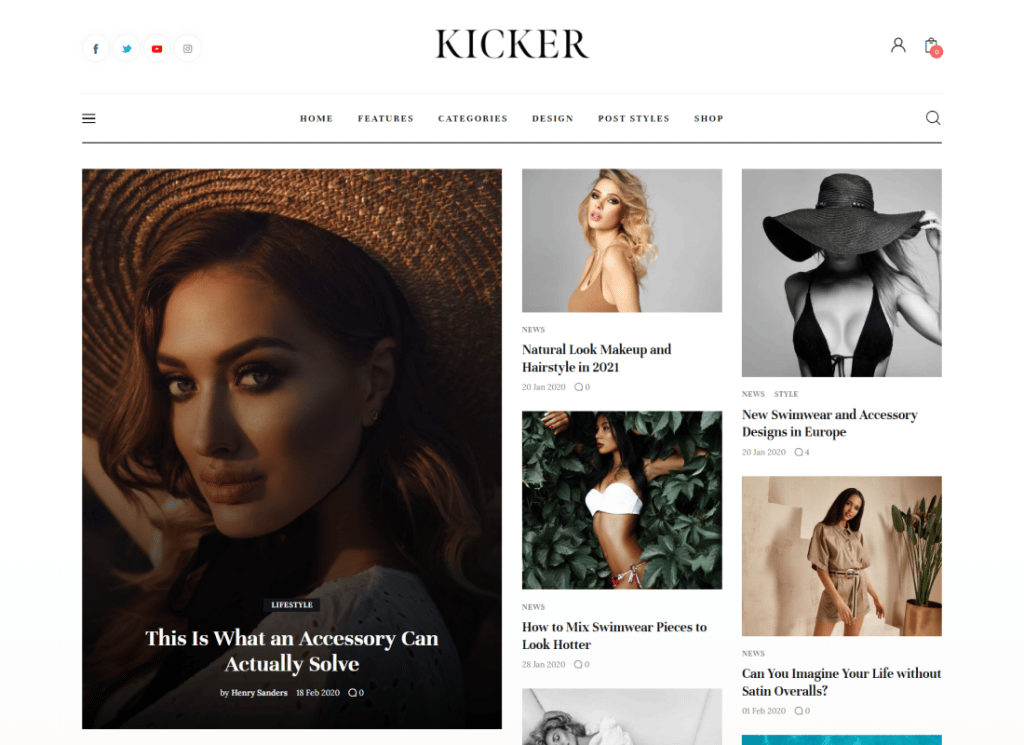 Kicker – Thème WordPress polyvalent pour blog et magazine