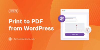 Comment imprimer au format PDF, entrées de formulaire WordPress