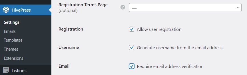 Configurar la configuración del usuario.