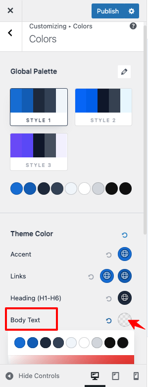 configuración-de-color-de-fuente-astra